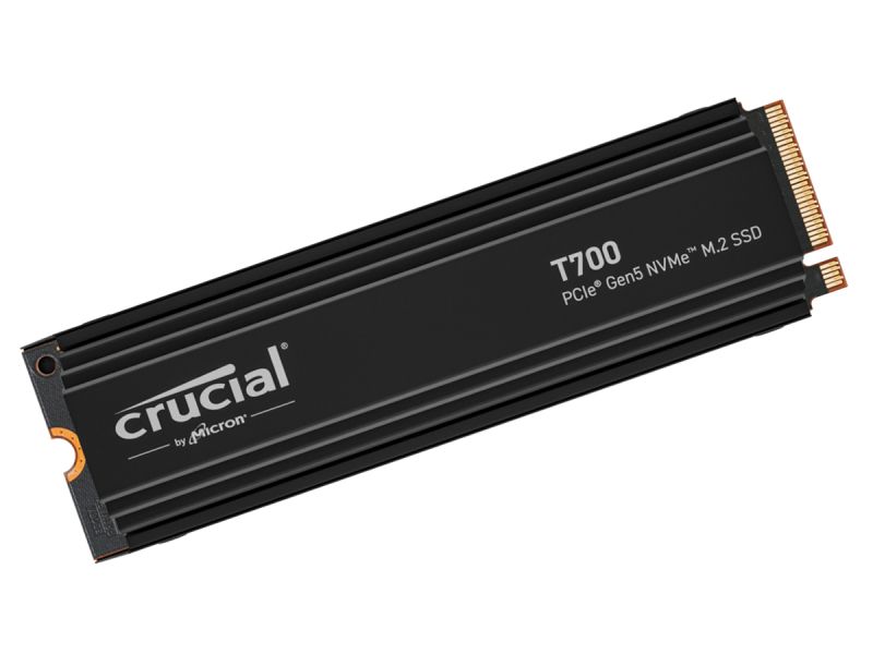 2TB Crucial T700 PCIe Gen5 NVMe M.2 2280 SSD Drive with Heatsink CT2000T700SSD5