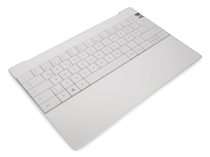 Dell XPS 9320 Platinum Silver Palmrest, Touchpad & GERMAN Backlit Keyboard - 0H7JYC + 0D6DGK