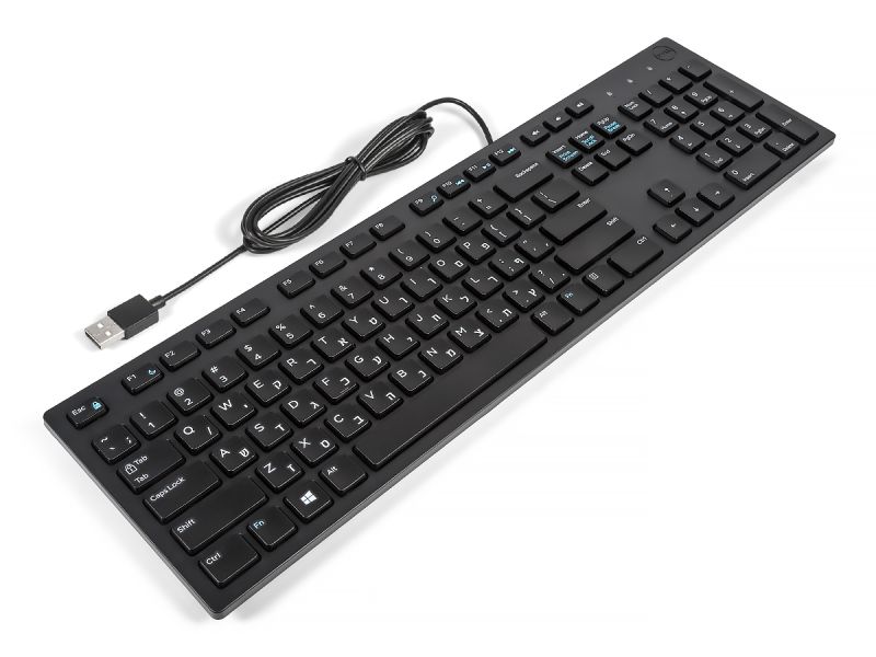 Dell KB216 HEBREW Slim Office Multimedia Keyboard