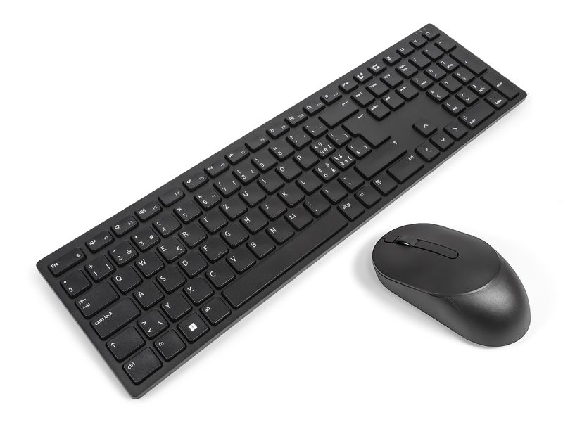 Dell KM5221W SWISS Pro Wireless Keyboard & Mouse Combo Bundle