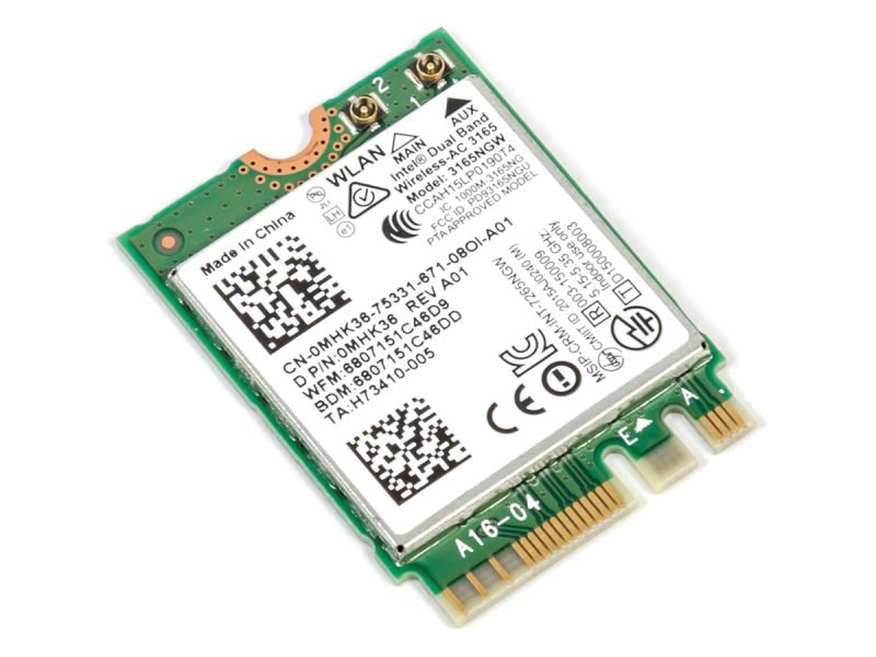 Dell Intel Dual Band Wireless-AC 3165 NGW Card - 0MHK36