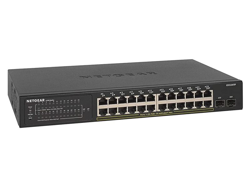 Netgear GS324TP 24-Port Gigabit PoE+ Smart Switch with 2 SFP Ports 190W (Refurbished)