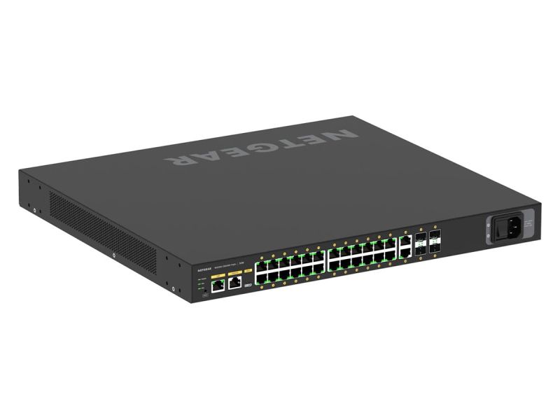 Netgear M4250-26G4XF-POE+ AV-Line 30-Port PoE+/SFP+ Managed Switch - 480W (Refurbished)