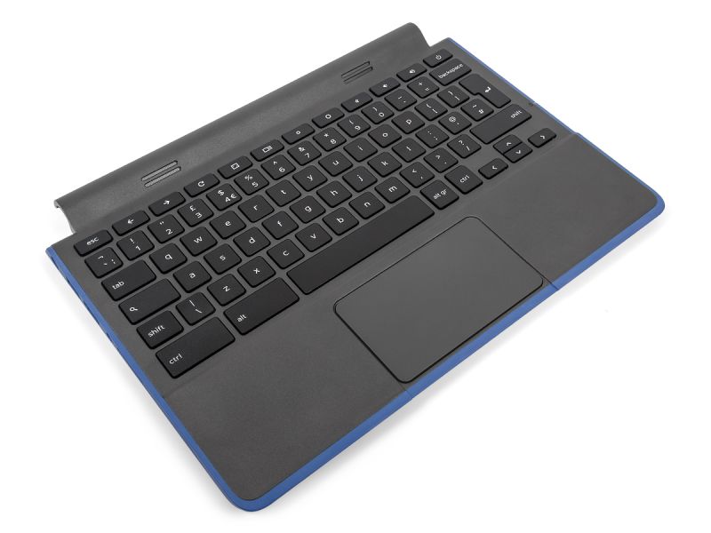 Dell Chromebook 11 3120 Palmrest, Touchpad & UK ENGLISH Keyboard (Blue Trim)