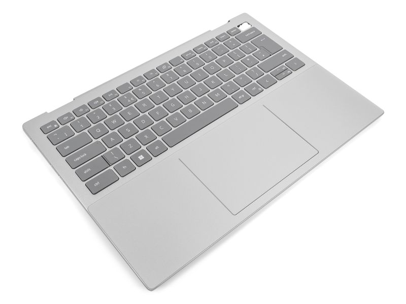 Dell Inspiron 7420/7425 2-in-1 Palmrest, Touchpad & UK ENGLISH Backlit Keyboard - 0NDRPP + 0MDX8X (114XP) - Platinum Silver - New