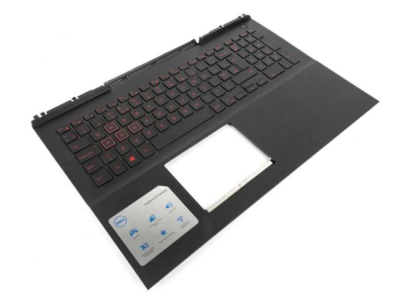 Dell Inspiron 7566/7567 Palmrest & UK ENGLISH RED Backlit Keyboard - 0MDC8K + 03R0JR