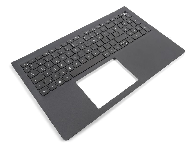 Dell Inspiron 3510/3511/3515/3520/3525 Palmrest & GERMAN Keyboard - 054WVM + 0WHD50 (WHD50) - Black