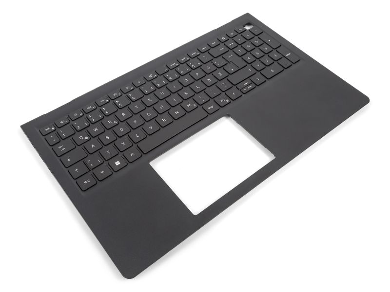 Dell Vostro 3510/3515/3520/3525 Palmrest & GERMAN Backlit Keyboard - 0TPXKP (Y1RDY) - Black