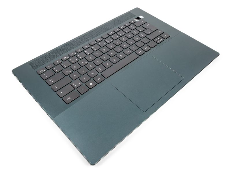 Dell Inspiron 7620 Intel/3050 Palmrest & Touchpad & GERMAN Backlit Keyboard - 0RYX3M + 04D26G (3X8YH) - Dark Green