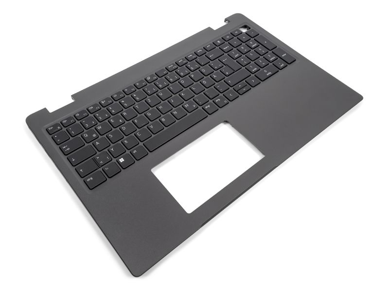 Dell Latitude 3540/E3540 USB-C Palmrest & GERMAN Backlit Keyboard - 0DVR0W + 0TMRW0 (FPC1J) - Dark Grey