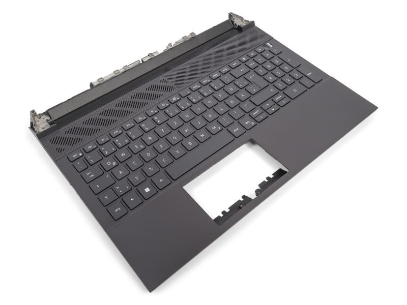 Dell G15 5530/5531 Palmrest & GERMAN Backlit Keyboard - 025CCM (4J8V8) - Dark Shadow Grey