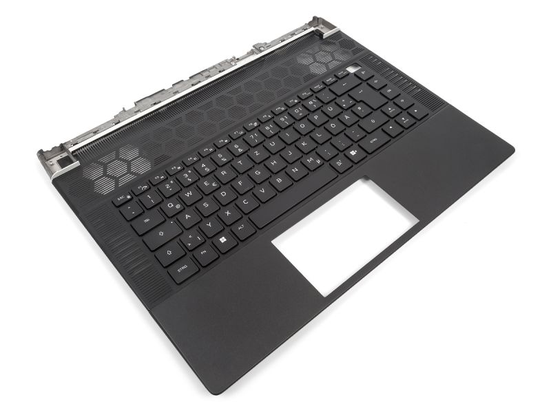 Dell Alienware X16 R1 Palmrest & GERMAN RGB per-key Backlit Keyboard - 0FKT97 + 0XX80D (781R3) - Black