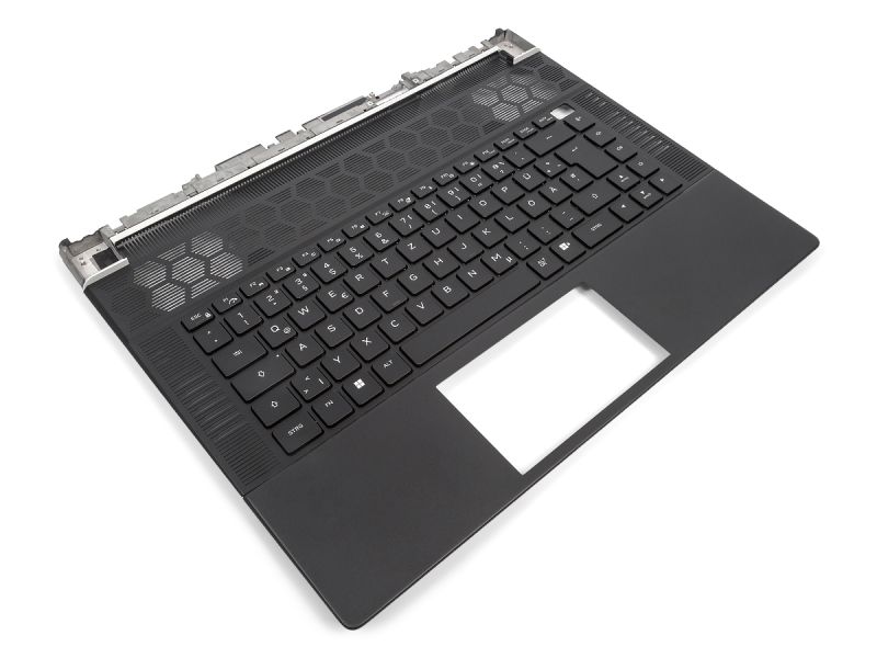 Dell Alienware X16 R1 Palmrest & GERMAN RGB per-key Backlit Keyboard - 04JWX6 + 0XX80D (5RWPK) - Black