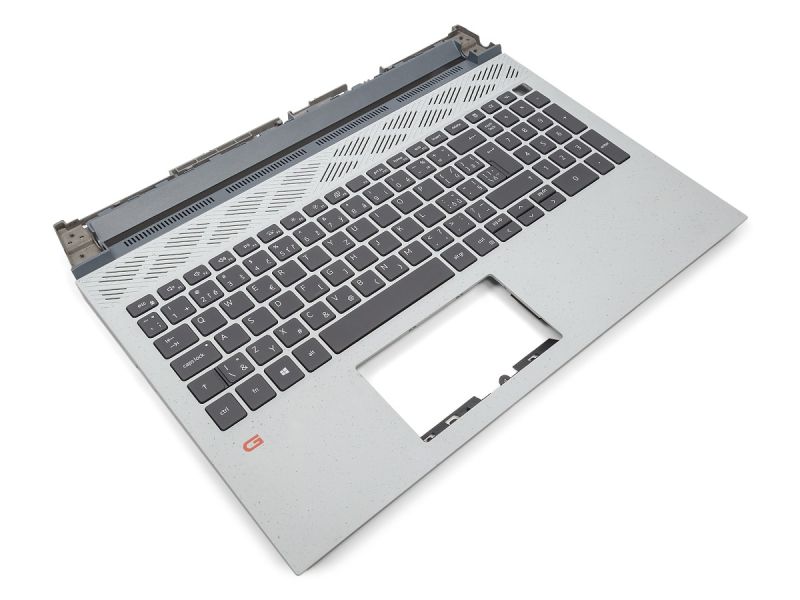 Dell G15 5520/5521/5625 Palmrest & CZECH/SLOVAK Backlit Keyboard - 09YDP0 + 04KFWR (75NNR) - Phantom Grey