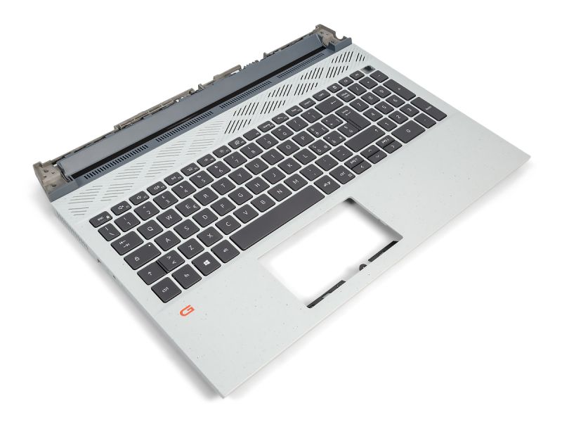 Dell G15 5510/5511/5515 Palmrest & ITALIAN Backlit Keyboard - 0FK7HR + 05XT2X (6T05J) - Phantom Grey