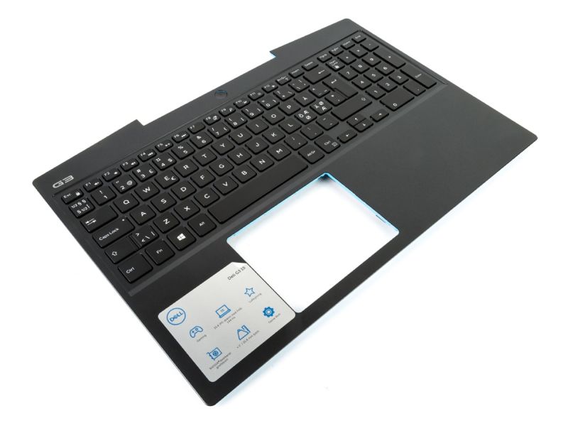 Dell G3-3590 Palmrest & NORDIC Backlit Keyboard - 0P0NG7 + 0KHRDN