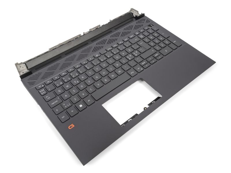 Dell G15 5520/5521/5525 Palmrest & NORDIC Backlit Keyboard - 01FC2R (2DCG3) - Dark Shadow Grey