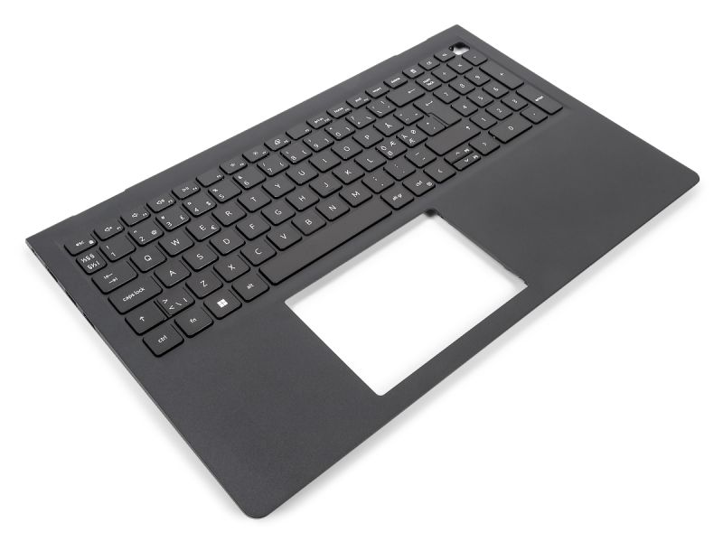 Dell Inspiron 3510/3511/3515/3520/3525 Palmrest & NORDIC Keyboard - 0418CV (1H4M5) - Black