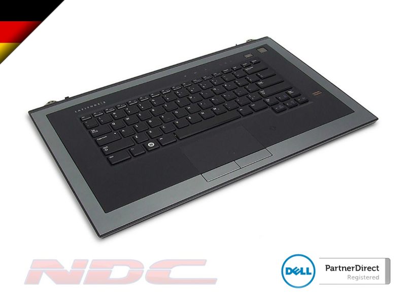 W480N+F210N - Dell Latitude Z600 Laptop Palmrest/Top Cover + Touchpad + Biometric with German Backlit Keyboard