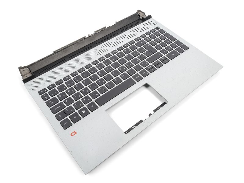 Dell G15 5510/5511/5515 Palmrest & HUNGARIAN Backlit Keyboard - 095P6M (F8Y7Y) - Phantom Grey