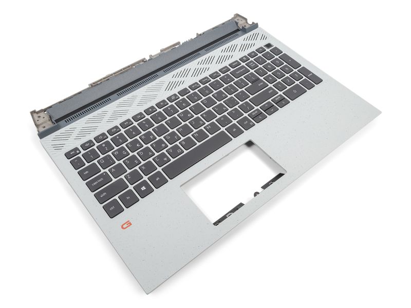 Dell G15 5510/5511/5515 Palmrest & GREEK Backlit Keyboard - 0FK7HR + 0WWTW2 (63RP8) - Phantom Grey