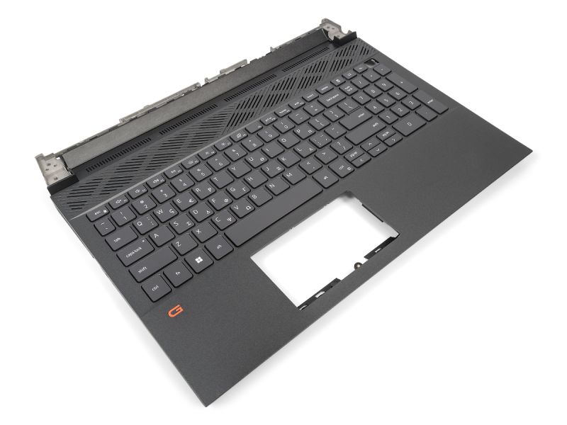 Dell G15 5520/5521/5525 Palmrest & GREEK Backlit Keyboard - 0GDN50 (P3GRV) - Obsidian Black