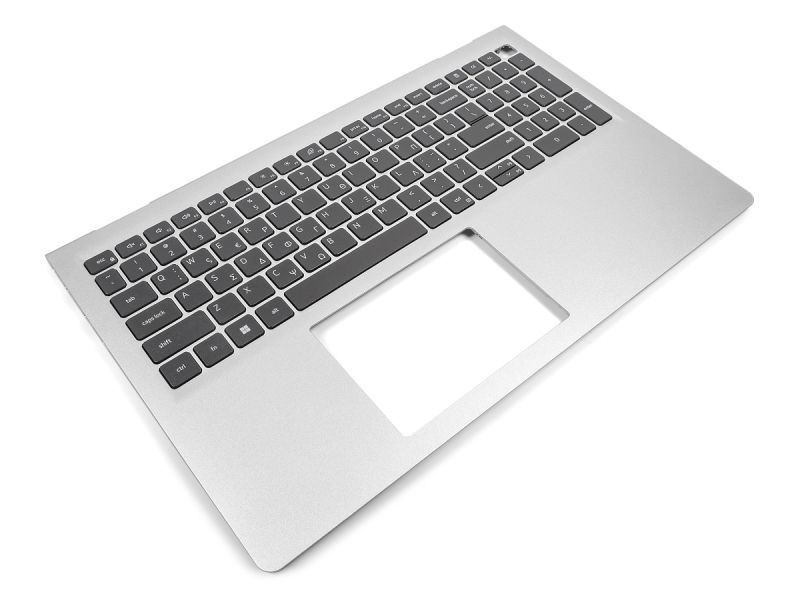 Dell Inspiron 3510/3511/3515/3520/3525 USB-C Palmrest & GREEK Keyboard - MV34N (RNWC6) - Silver