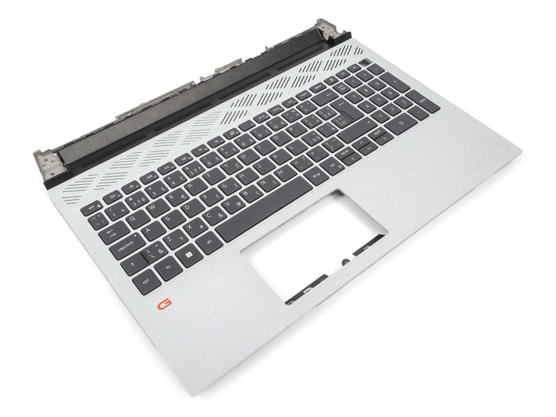 Dell G15 5510/5511/5515 Palmrest & CZECH / SLOVAK Backlit Keyboard - 095P6M (F52V2) - Phantom Grey