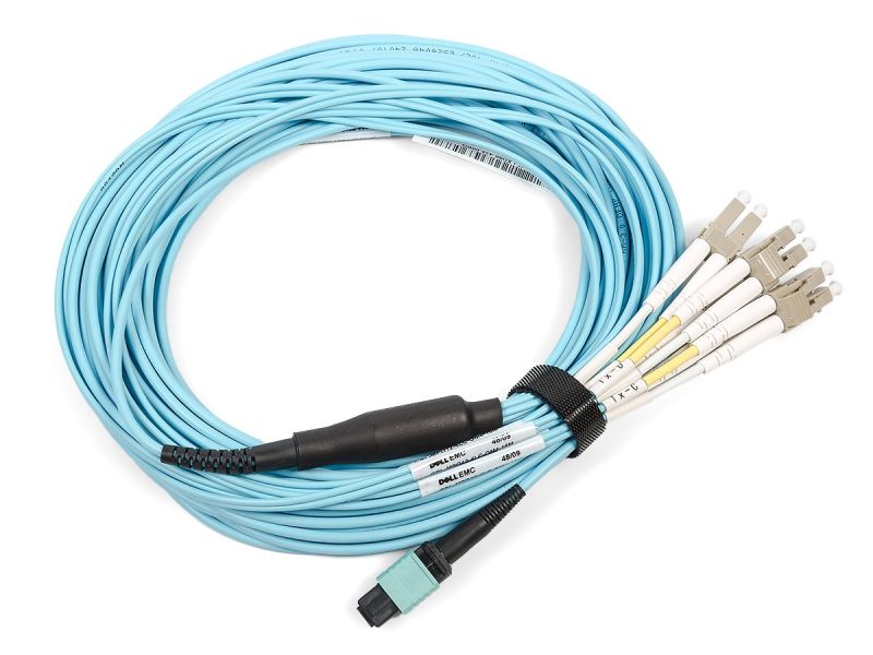 Dell 15m MPO/MTP12 to 4 x LC OM4 Active Fiber Breakout Cable - 0P76V7