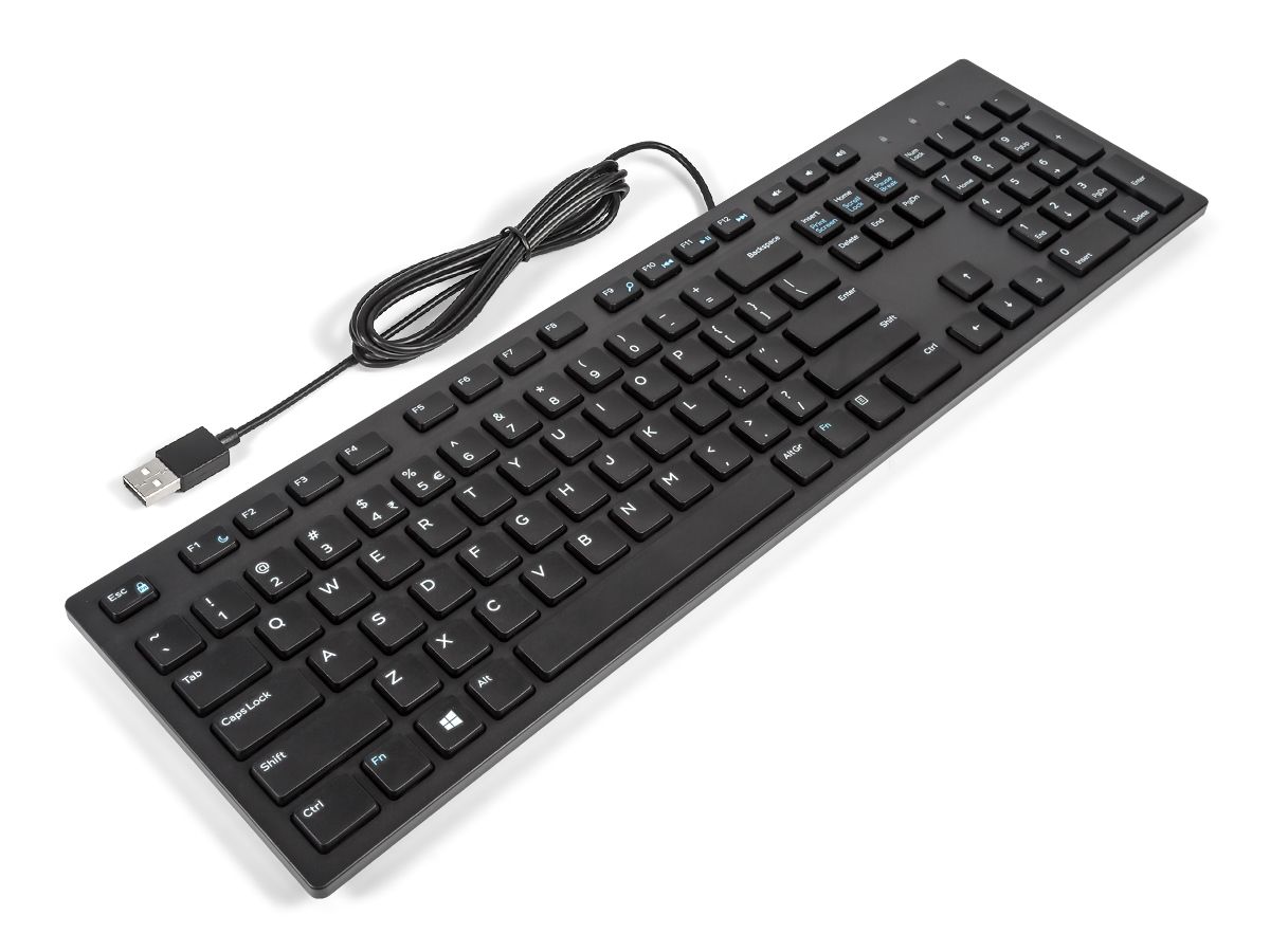 Dell Kb216 Usinternational English Slim Office Multimedia Keyboard Refurbished 7355