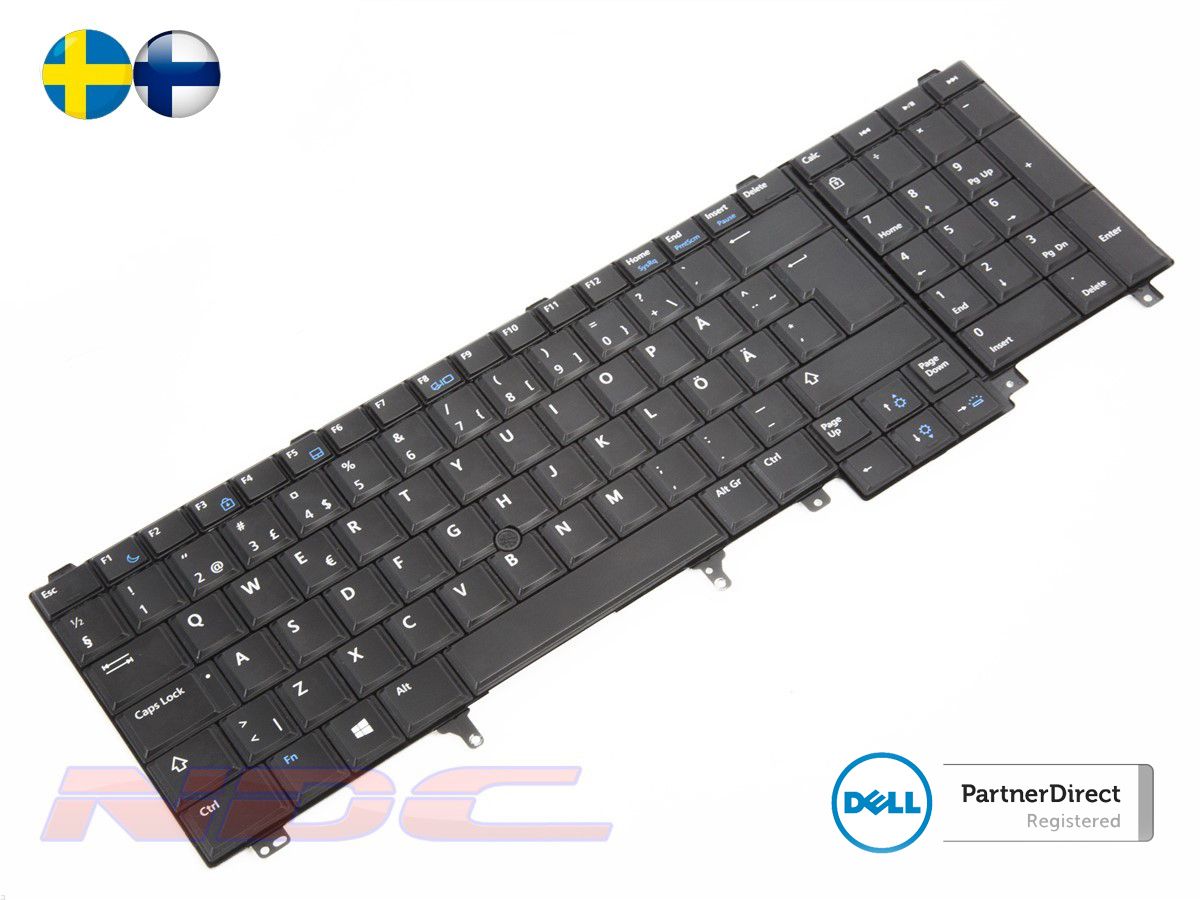 Dell 31CWT Latitude E6540 SWEDISH/FINNISH Backlit Keyboard - 031CWT