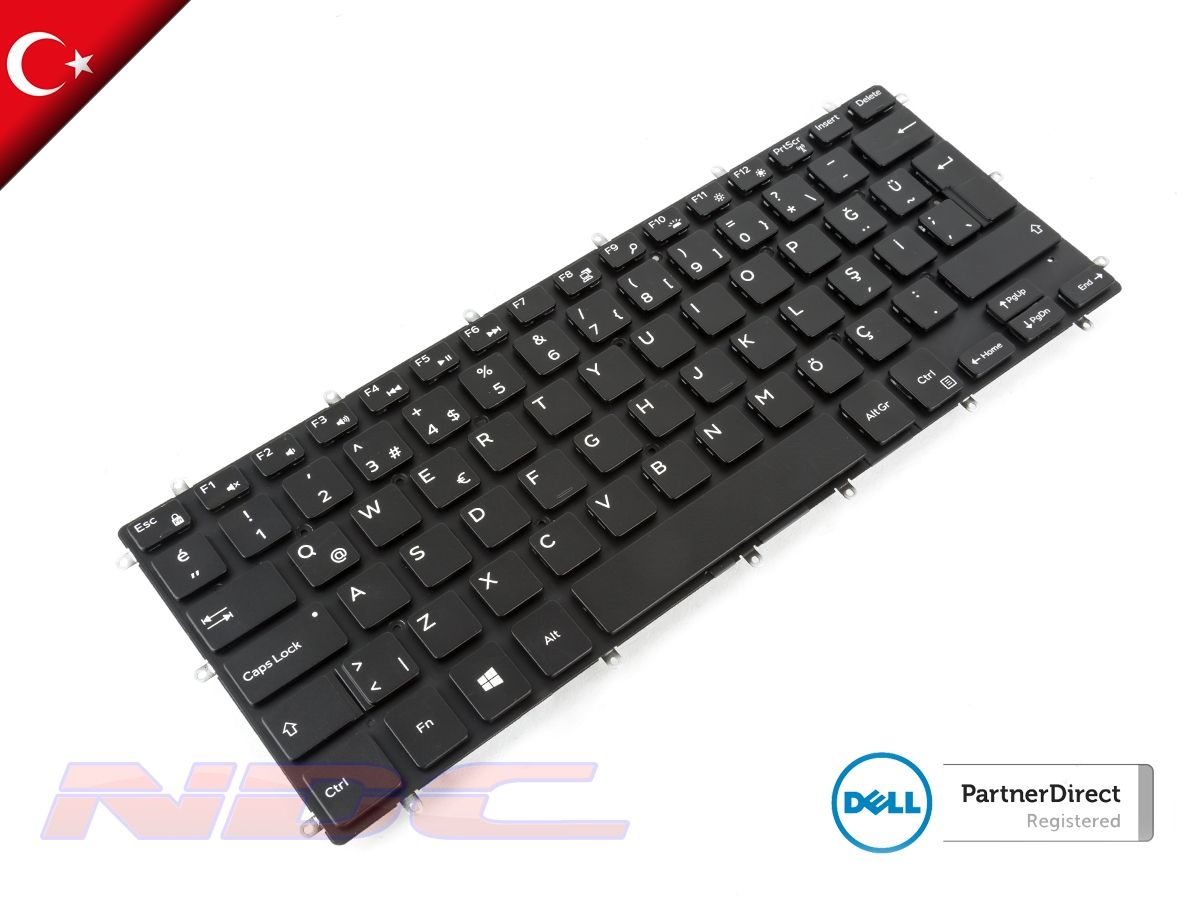 4mn6y Dell Inspiron 13 5368 5370 5378 5379 Turkish Backlit Laptop Keyboard 04mn6y